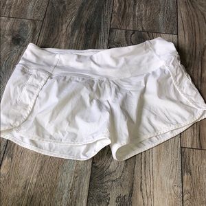 White Lululemon Athletica Shorts